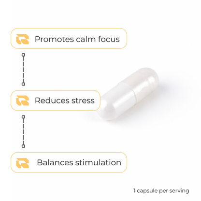 Regimen L-Theanine 400mg supplement for calm focus.