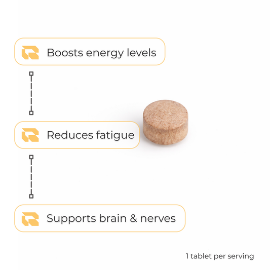 Regimen Vitamin B12 Advanced Dual-Form supplement for energy support.