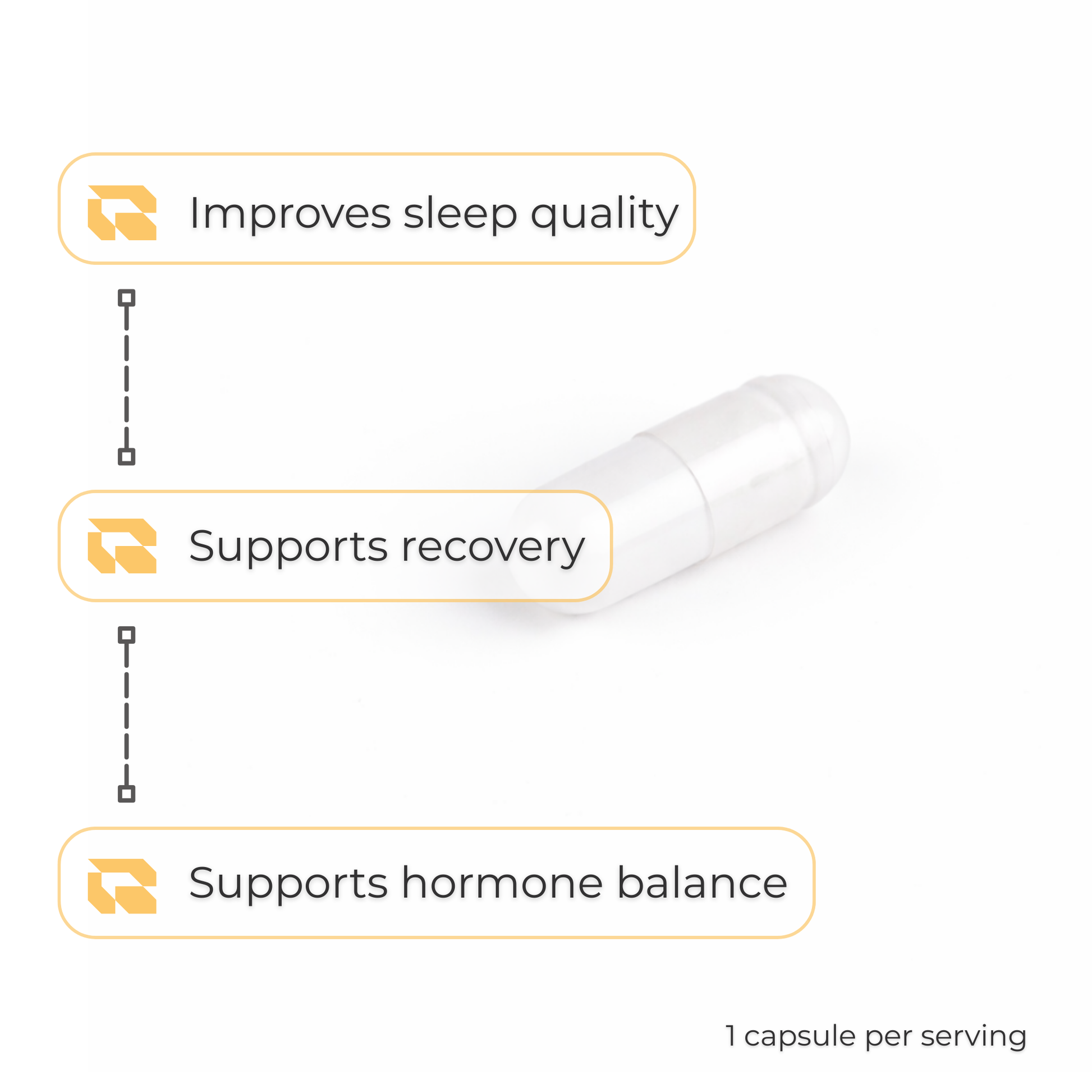 Regimen ZMA supplement for nighttime muscle recovery.