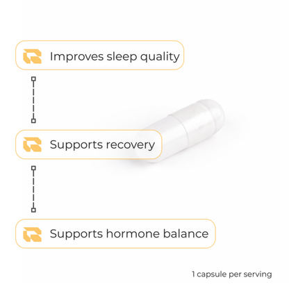 Regimen ZMA supplement for nighttime muscle recovery.